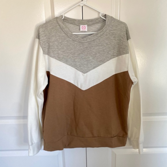 Wanna B Sweaters - Color Block Chevron Sweater